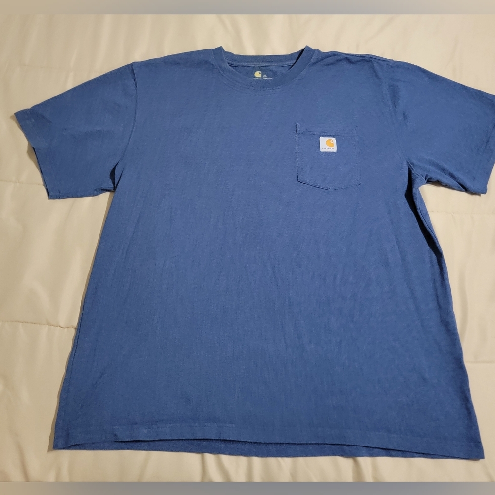 Carhartt Original Fit Navy Blue Pocket Shirt - Size XL